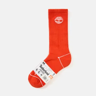 【Timberland】中性亮橘色中筒襪(A5MCKAI5)