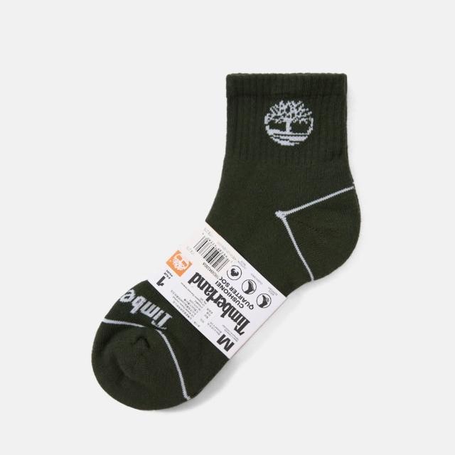【Timberland】中性綠色短筒襪(A6BCKU31)