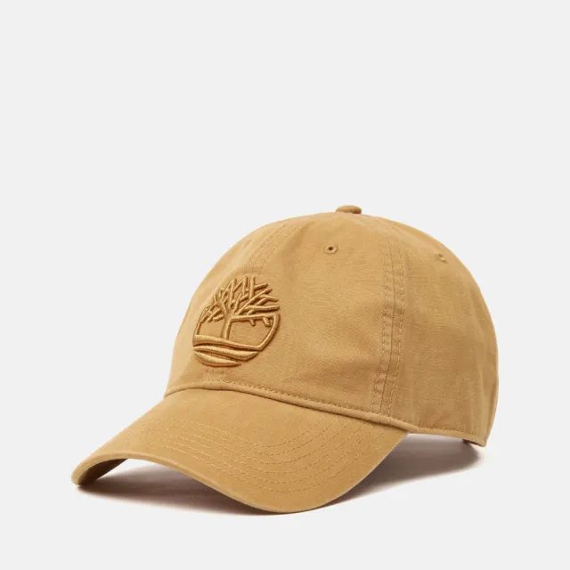 【Timberland】中性小麥色刺繡LOGO棒球帽(A66BA231)
