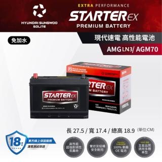 【StarterEX】現代速電AGM LN3/AGM70 AGM啟停歐規高性能電池 公司貨
