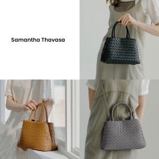 SAMANTHA THAVASA小羊皮托特編織包(U)