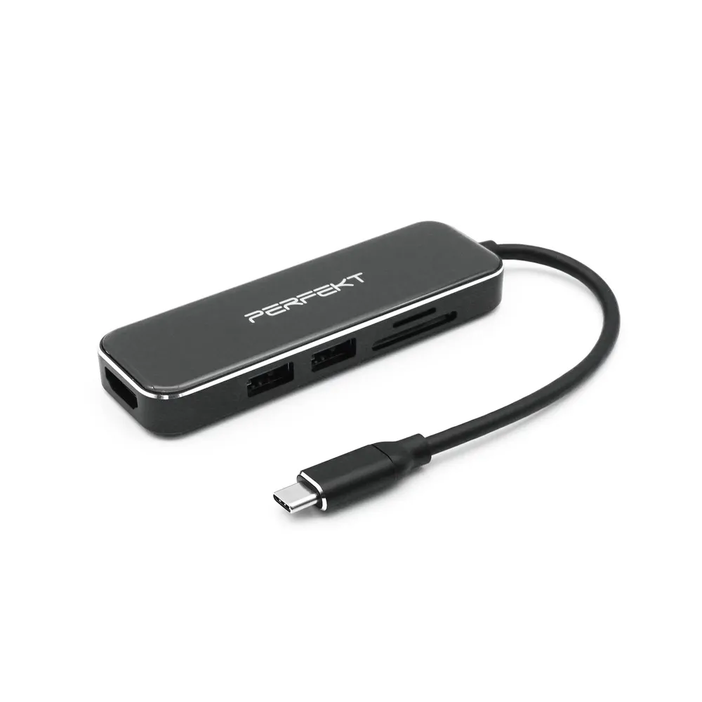 USB Type C 5合1 Hub 擴充集線器 讀卡機 3.2 HDMI 4K PT-64110