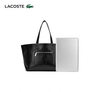 【LACOSTE】包款-大款 Lite Glossy 經典都會托特包(黑色)