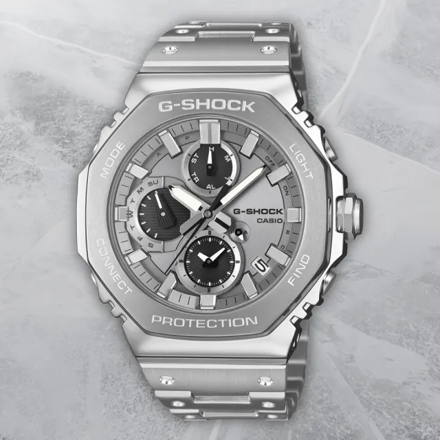 【CASIO 卡西歐】G-SHOCK 太陽能藍牙八角計時錶 雙11 送禮(GMC-B2100ADS-1A)