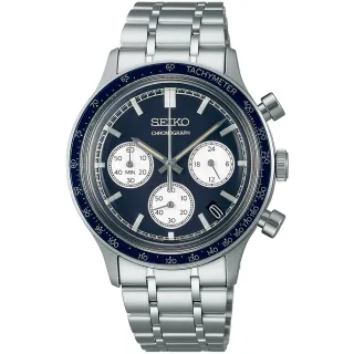 【SEIKO 精工】CS 運動風格三眼計時手錶-38.7mm 送禮 禮物(8T63-03P0B/SSB477P1)