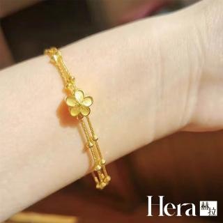 【HERA 赫拉】沙金梅花雙層手鍊 H115050803(沙金 梅花 雙層 手鍊)