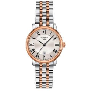 【TISSOT 天梭】Carson 羅馬石英女錶-30mm 開學禮 送禮 推薦(T1222102203301)