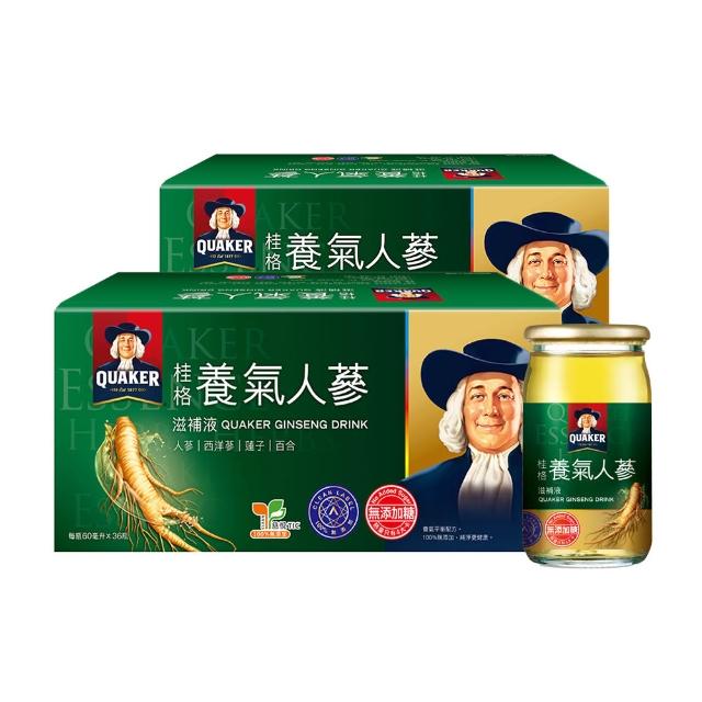 【QUAKER 桂格】無糖養氣人蔘 60mlx36入x2盒(共72入)