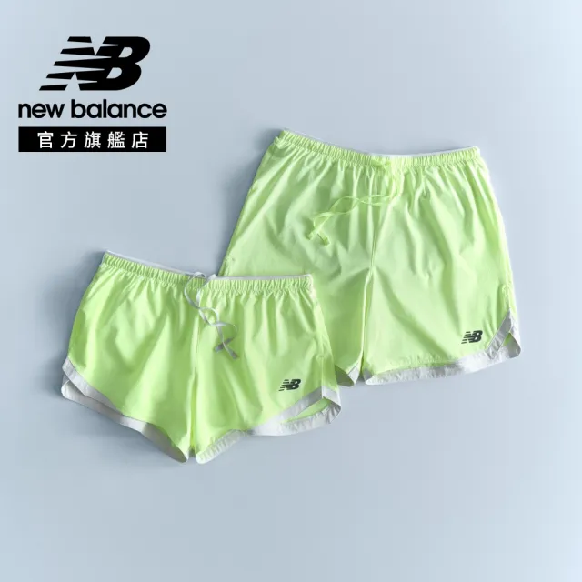 【NEW BALANCE】NB 吸濕排汗短褲_WB61J868AFG_女性_螢光綠(美版 版型偏大)