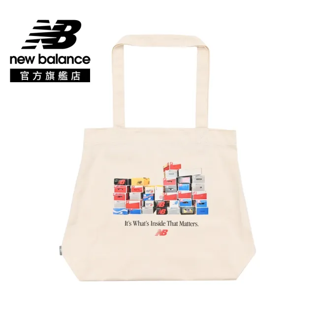 【NEW BALANCE】NB 鞋盒插圖帆布袋_AC9728DMLT_中性_杏色
