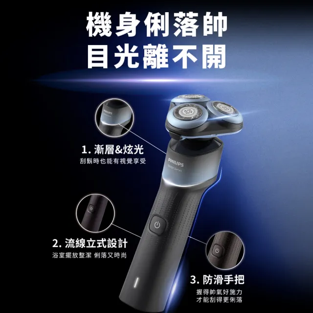 【Philips 飛利浦】X5006 俐落X系列電鬍刀 (SkinProtect護膚/IPX7防水/官方直營)