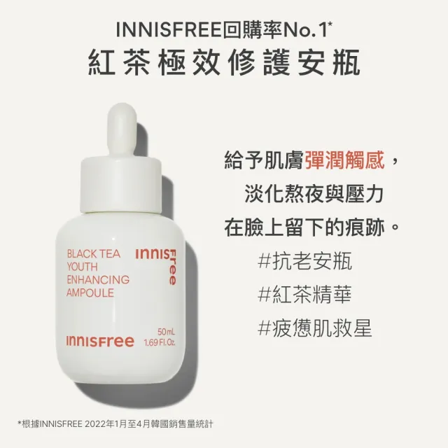 【innisfree】紅茶極效修護安瓶囤貨組(50ml*2/ 抗老修護精華)