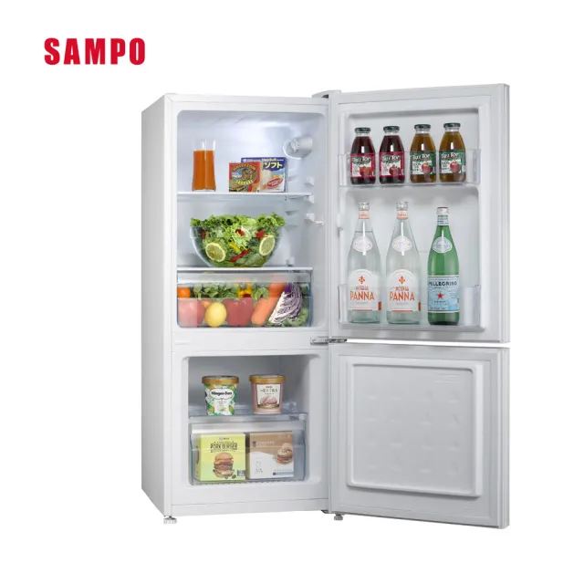 【SAMPO 聲寶】117公升一級能效星漾美滿日式美型變頻雙門冰箱(SR-F12GD)