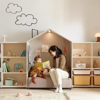 【iloom 怡倫家居】EDDI KIDS 親子故事屋 3段LED(小木屋 故事屋 小帳棚 小屋 兒童帳篷)