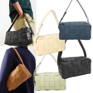 【BOTTEGA VENETA 寶緹嘉】BV 大格編織 Brick 小牛羊皮肩背包 暢貨出清-多色可選