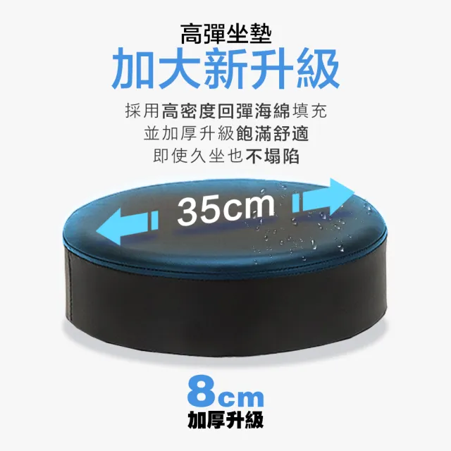 【C-FLY】SGS認證氣壓棒｜皮革升降滾輪圓椅｜五爪穩固（工作椅/美容椅/升降圓凳）