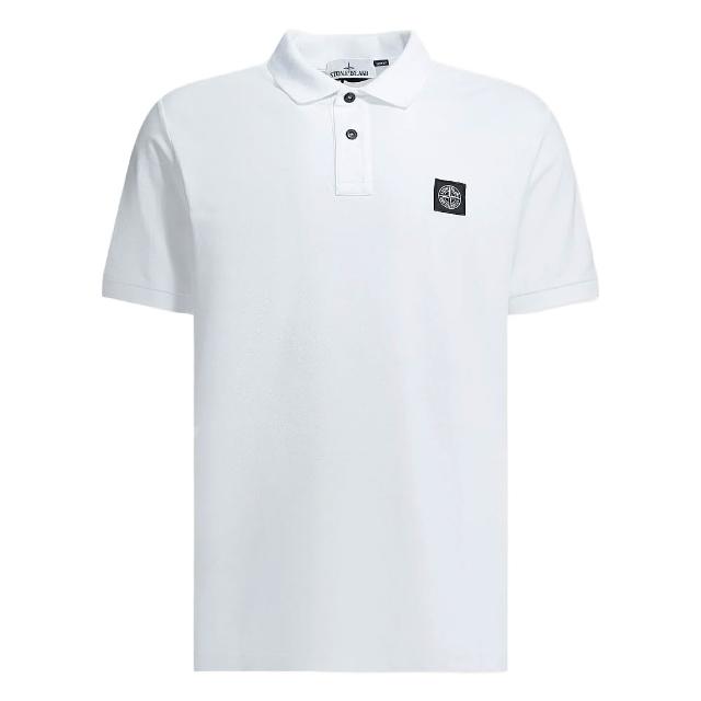【Stone Island】品牌LOGO 短袖POLO衫-白色(S號、M號、L號、XL號)