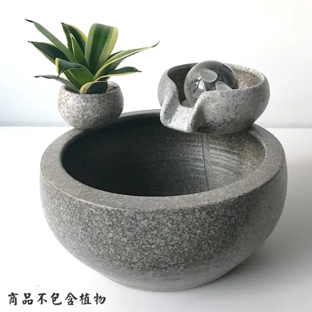 開運招財滾球流水組 -附沉水馬達、8公分滾球(流水盆/招財流水)