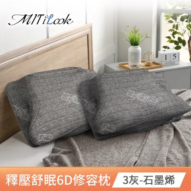 【MIT iLook】買1送1 全方位釋壓舒眠止鼾6D美容護頸蝶型記憶枕(涼感冰冰被/涼夏/四季涼被 多款任選)