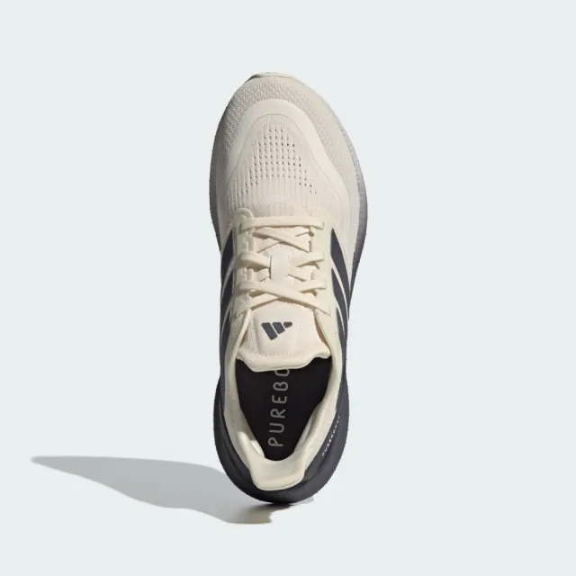 【adidas 愛迪達】Pureboost 5 男 慢跑鞋 支撐 緩震 競速 米灰 透氣(JQ6905)