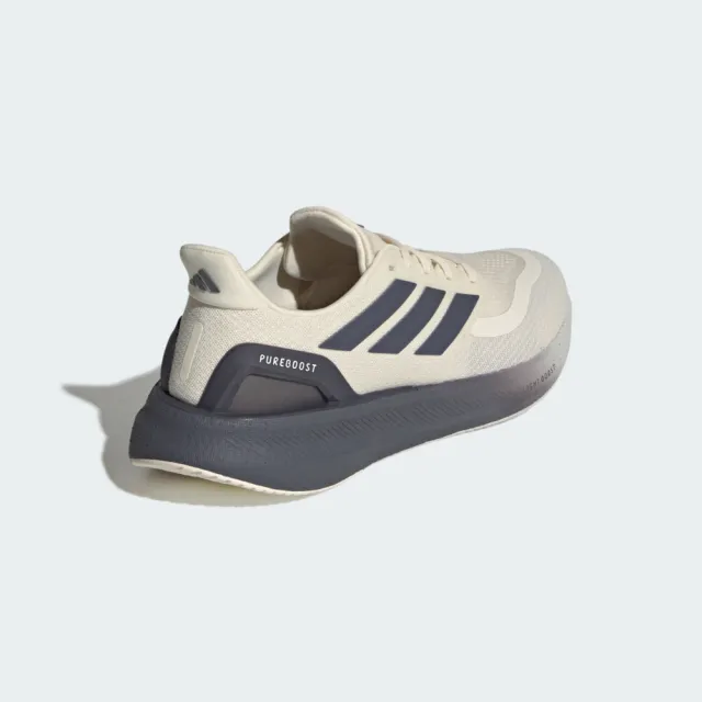 【adidas 愛迪達】Pureboost 5 男 慢跑鞋 支撐 緩震 競速 米灰 透氣(JQ6905)