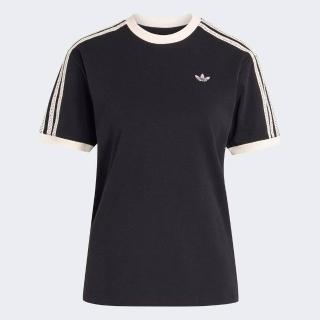 【adidas 愛迪達】3s Tee 女 T恤 運動上衣 休閒短袖 黑 亞版(KY8127)