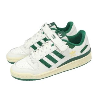 【adidas 愛迪達】休閒鞋 Forum Low 男鞋 米白 綠 復古 魔鬼氈 IH7636
