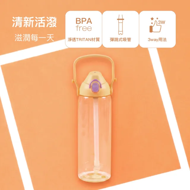 【LocknLock 樂扣樂扣】官方直營 雲朵跳跳水壺 800ml (兩色任選/運動水壺)