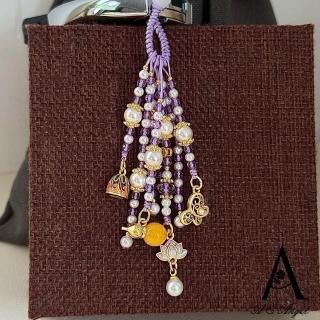 【ANGEL】葫蘆蓮花串珠民族流蘇百搭包包吊飾(3色可選)