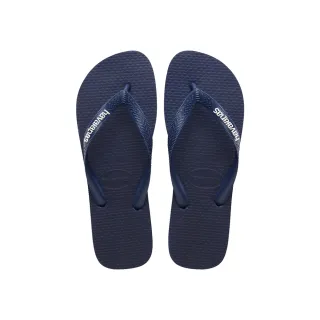【havaianas 哈瓦仕】拖鞋 男鞋 女鞋 夾腳拖 素色款 Top Rubber Logo Filete 藍 4148756-0555U(哈瓦士)