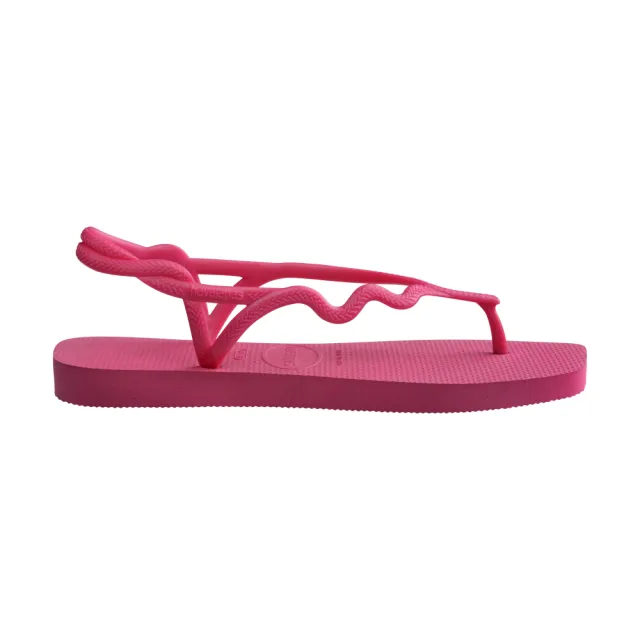 【havaianas 哈瓦仕】涼鞋 女鞋 拖鞋 夾腳拖 方形 時尚 鑽石切割 Soleil 桃紅 4148977-5784W(哈瓦士)