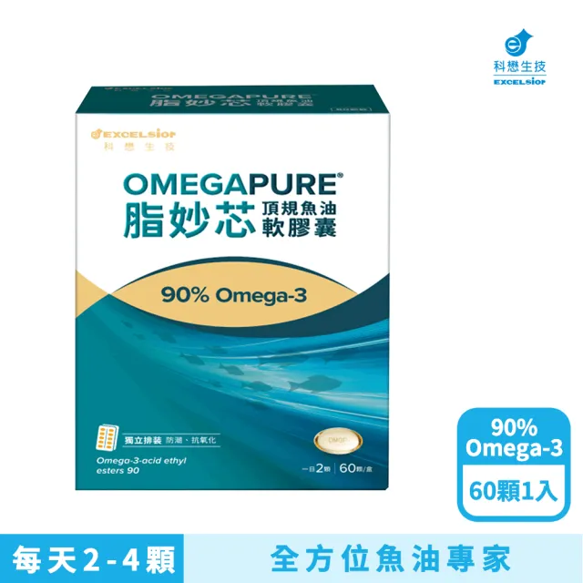 【EXCELSIOR 科懋生技】脂妙芯 頂規魚油軟膠囊 60顆/盒