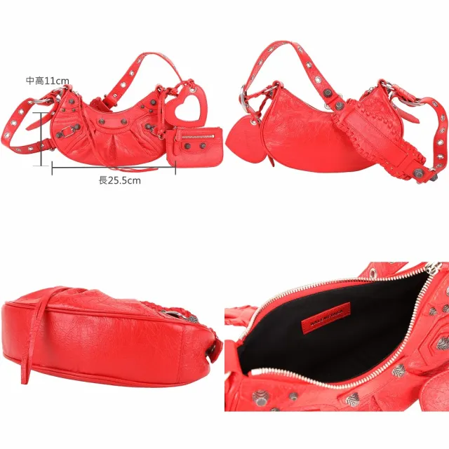 【Balenciaga 巴黎世家】Le Cagole XS 鞣製小羊皮可頌包 - 2色(可頌包 手提包 肩背包)