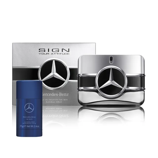 【Mercedes-Benz 賓士】銀炫男性淡香水50ml(贈隨機體香膏75g.專櫃公司貨)