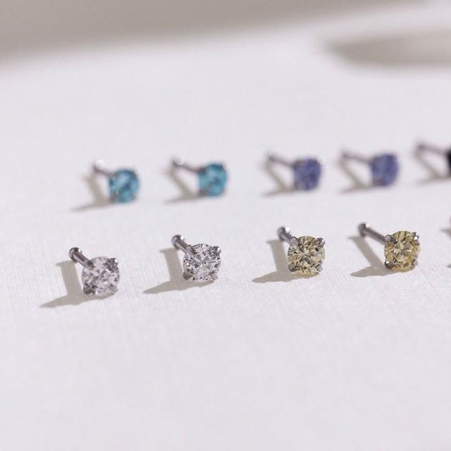 【vacanza】｜醫療鋼｜單鑽 純鋼飾品 純鋼養耳棒 (抗過敏 生日禮物)