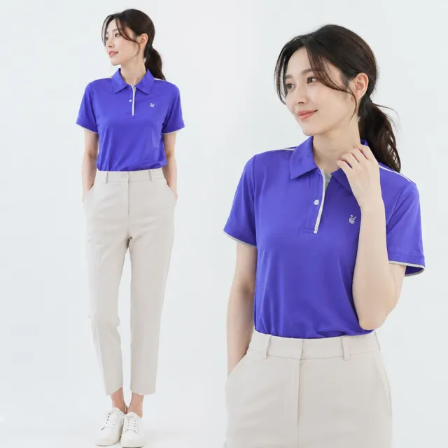 【遊遍天下】MIT台灣製女款抗UV吸濕排汗短袖POLO衫 多色多款 (M-5L 大尺碼)