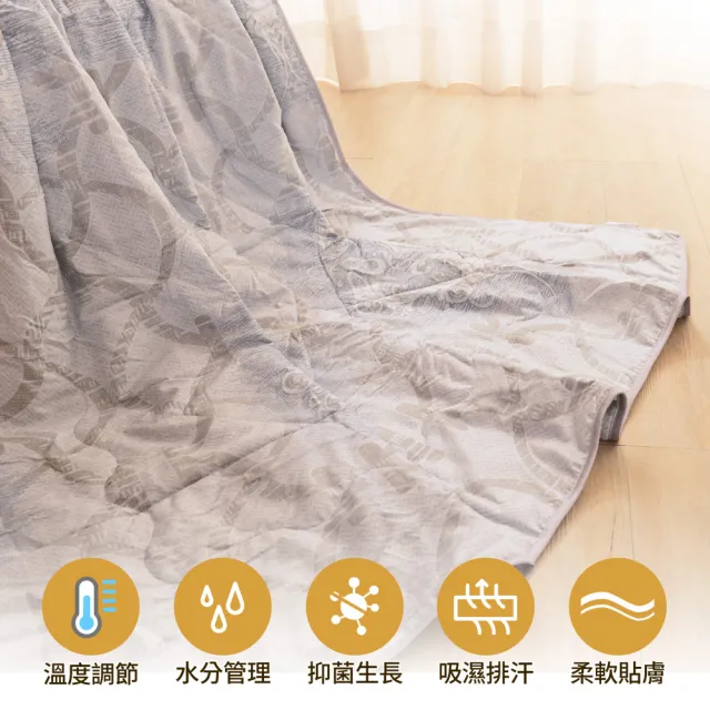 【LooCa】石墨烯親膚抗菌四季循環被-巴洛克印花款 5x6尺(贈石墨烯天絲被★限量出清)