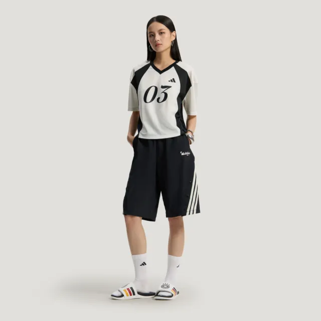 【adidas 愛迪達】Tiro Tee2 女 T恤 運動上衣 休閒短袖 白 亞版 V領(KX0862)