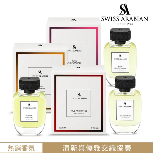 【SWISS ARABIAN】HARMONY COLLECTION香韻諧奏系列 I EDP淡香精香水100ml(多款任選_專櫃公司貨)