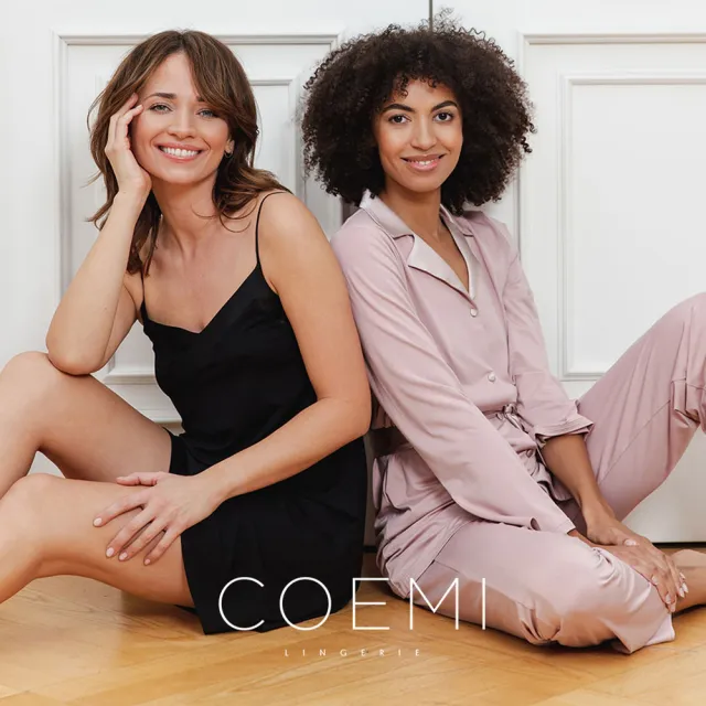 【COEMI】緞領莫代爾舒棉短外袍 舒棉居家服 性感睡衣 波蘭進口品牌 女睡衣(241S204)