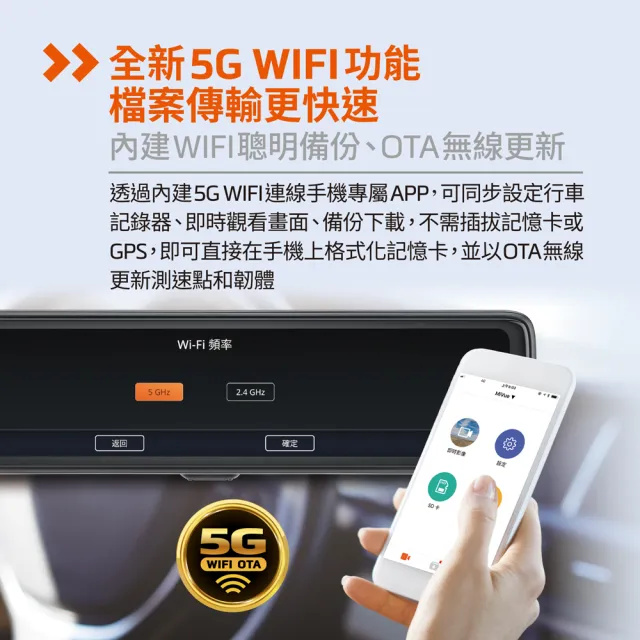 【Mio】含安裝限定車型 MiVue R850D (後鏡頭車外版)星光級HDR數位防眩 WIFI GPS 後視鏡型行車記錄器