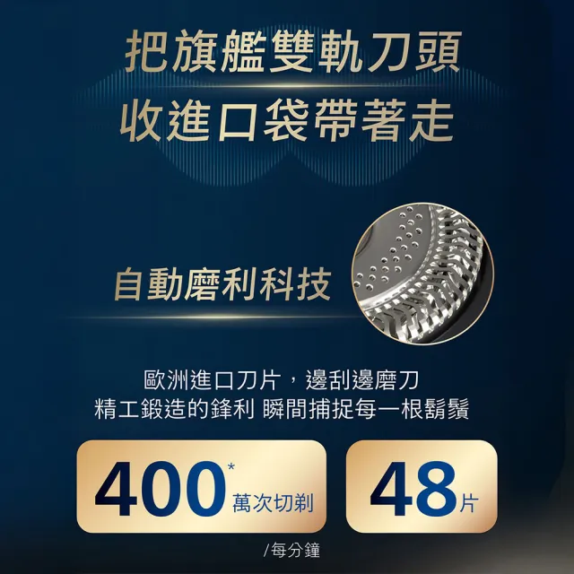 【Philips 飛利浦】momo獨家 S902/06旗艦攜帶式電鬍刀 (全機水洗/官方直營)
