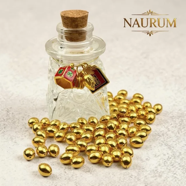 (NAURUM)黃金金豆黃金金蛋0.05錢3入組附贈精美收納瓶