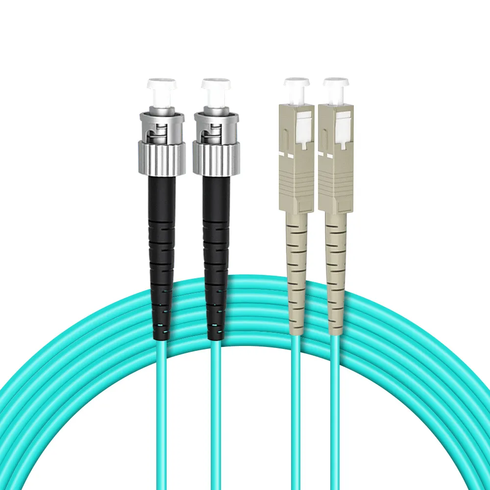 【台灣霓虹】電信級SC-ST多模10G雙芯OM3光纖跳線3米