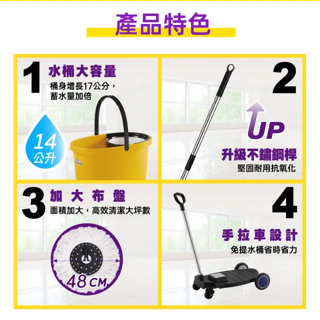 【好神拖】L740商用拖把專用拖把架(內附一布)