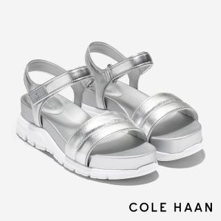 【Cole Haan】ZEROGRAND ANKLE STRAP SANDALS 涼鞋 女款寬楦 銀白拚色(W32659)