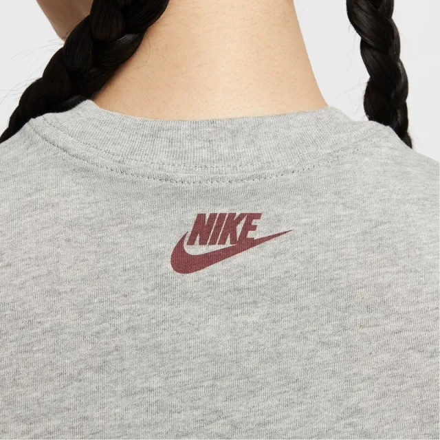 【NIKE 耐吉】短袖上衣 女 AS W NSW SS BOXY RETRO TEE GCE 運動 休閒 灰色 (IH0825063)