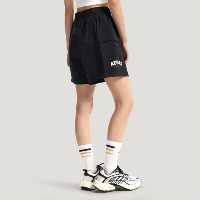 【adidas 愛迪達】短褲 女 休閒褲 亞規 GFX CARGO SHT 黑 KS5374