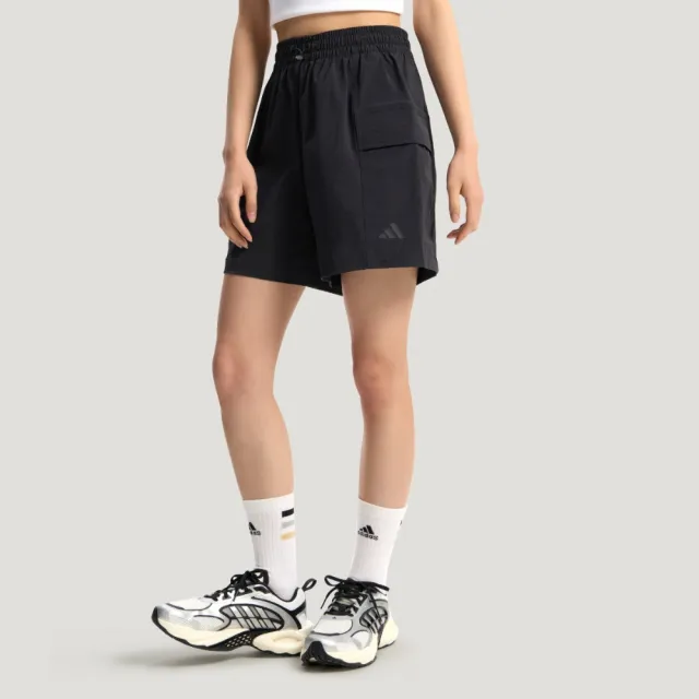 【adidas 愛迪達】短褲 女 休閒褲 亞規 GFX CARGO SHT 黑 KS5374