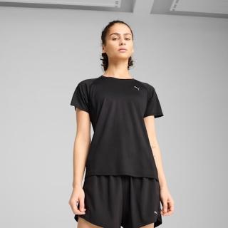 【PUMA】短袖上衣 女 訓練 慢跑 歐規 Velocity Poly 黑 52657801
